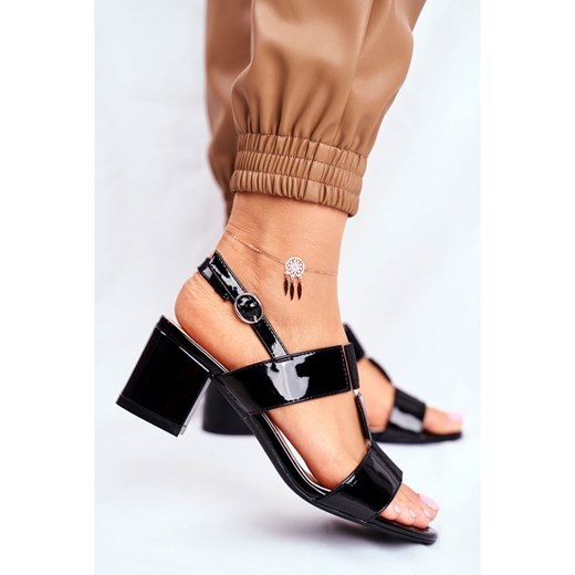 Sandały damskie Sergio Leone skórzane casualowe z klamrą 