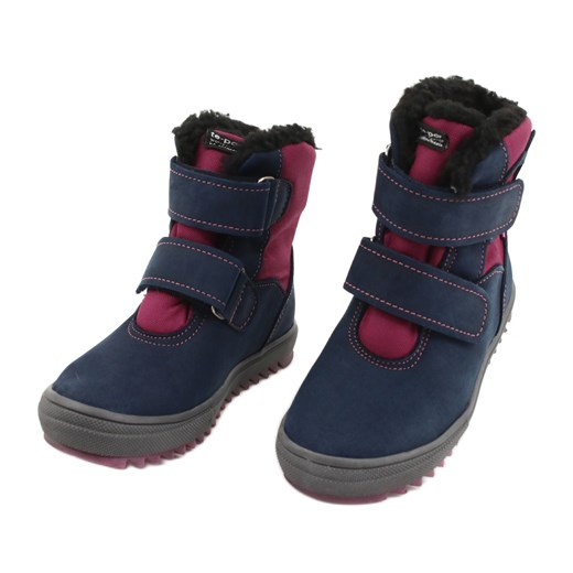 Buty zimowe dziecięce Mazurek na rzepy kozaki skórzane 