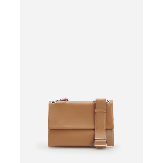 Reserved - Skórzana torebka w minimalistycznym stylu - Beżowy Reserved ONE SIZE Reserved wyprzedaż