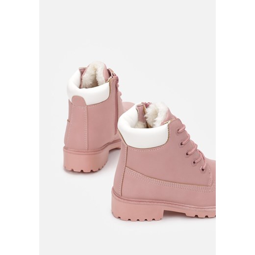 Buty zimowe dziecięce Multu różowe trapery 