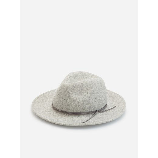 Reserved - Wełniany kapelusz z rzemykiem - Jasny szary Reserved M Reserved