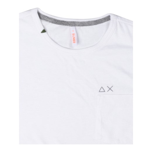 T-shirt chłopięce Sun 68 biały z krótkim rękawem bawełniany 