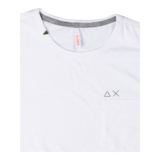 T-shirt chłopięce Sun 68 biały z krótkim rękawem bawełniany