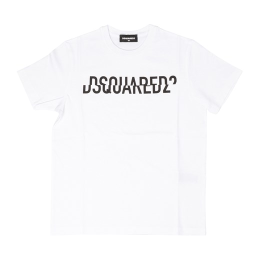 Biały t-shirt chłopięce Dsquared2 