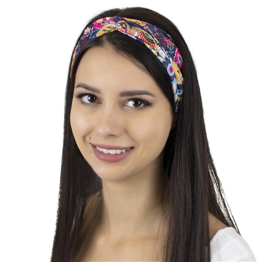 OPASKA DO WŁOSÓW szeroka BANDAMKA turban KWIATY Miss Glow uniw iloko.pl