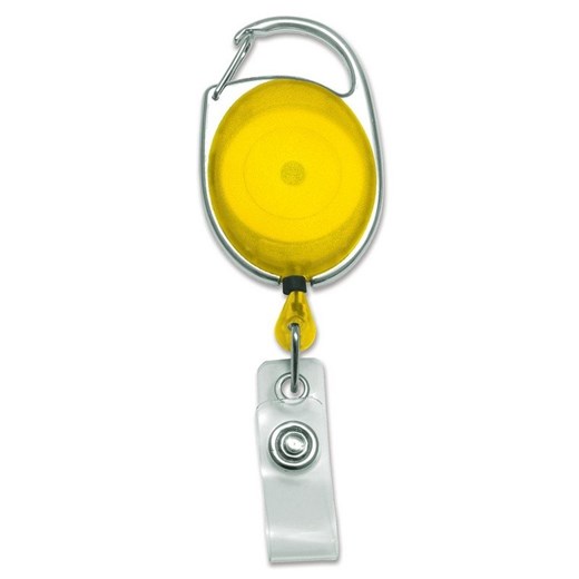 Brelok typu JoJo z karabińczykiem oraz winylowym paskiem (Żółty) Koruma Koruma ID Protection