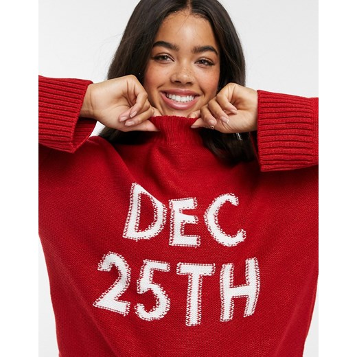 Sweter damski Asos Odzież Damska DF czerwony BODM Sweter damski Asos Odzież Damska DF czerwony BODM