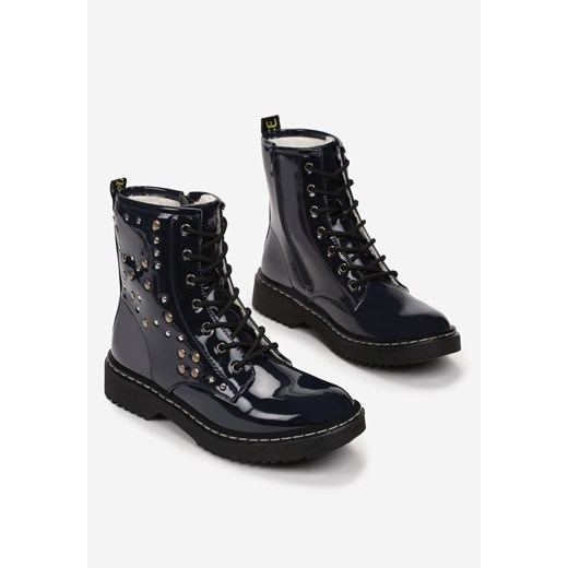 Granatowe Botki Balsaran 36 born2be.pl