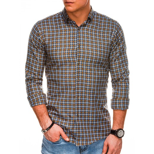 Men's Shirt Ombre Checked Ombre S Factcool