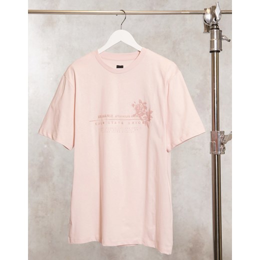River Island – Różowy T-shirt w kwiaty River Island L Asos Poland