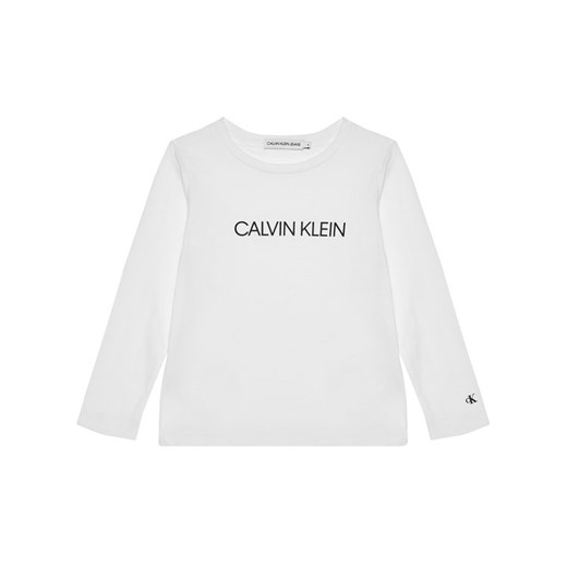 Bluzka dziewczęca biała Calvin Klein 