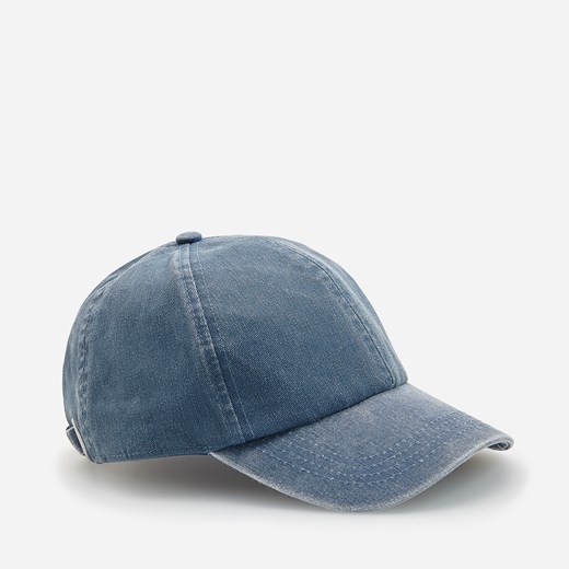 Reserved - Bawełniana czapka z daszkiem i efektem sprania - Granatowy Reserved M/L promocja Reserved