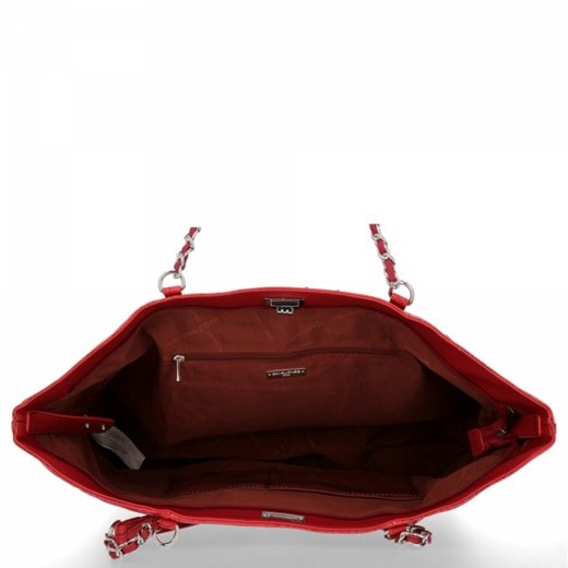 Shopper bag David Jones ze skóry ekologicznej duża elegancka matowa 