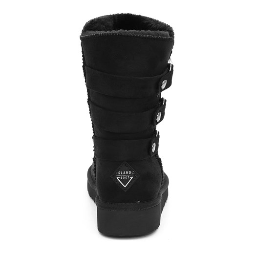 Śniegowce damskie Island Boot casual bez zapięcia welurowe płaskie 