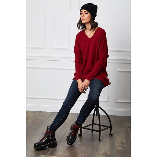 Sweter "Beder" w kolorze bordowym Joséfine S Limango Polska