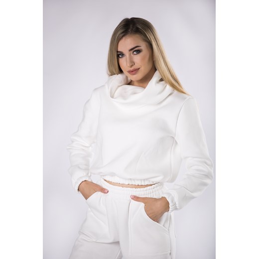 bawełniany dres z bluzą typu crop top i wysokim kołnierzem Ptakmoda.com XS/S ptakmoda.com