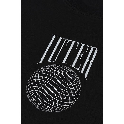 Czarny t-shirt męski Iuter 