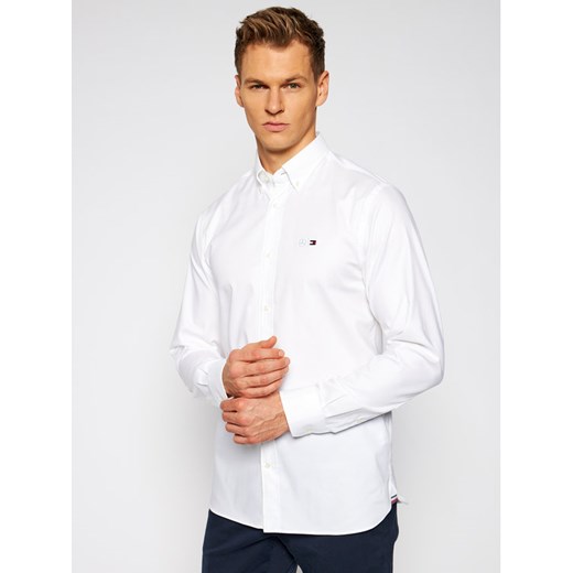 Tommy Hilfiger Tailored Koszula MERCEDES-BENZ Stretch Oxford TT0TT08304 Biały Regular Fit Tommy Hilfiger XL MODIVO