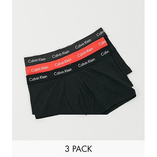 Calvin Klein – Bawełniane bokserki ze stretchem – komplet 3 sztuk-Czarny Calvin Klein S Asos Poland