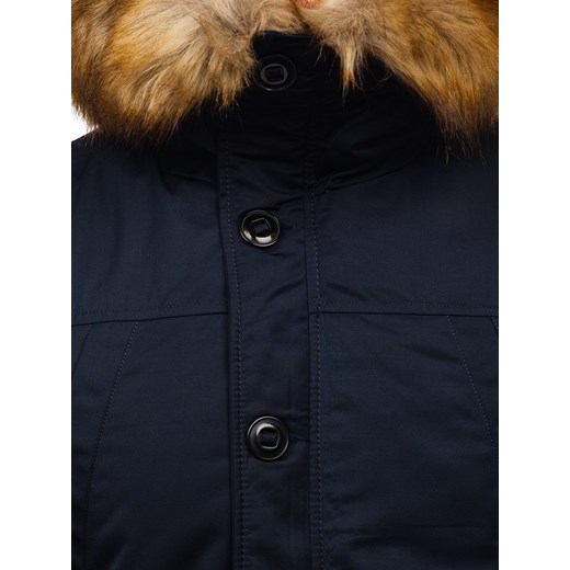 Granatowa kurtka męska zimowa parka alaska Denley JK355 XL promocyjna cena Denley