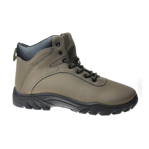 Zimowe męskie buty trekkingowe Khaki /D4-3 6895 S393/ Pantofelek24 42 wyprzedaż pantofelek24.pl