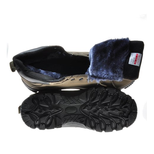 Zimowe męskie buty trekkingowe Khaki /D4-3 6895 S393/ Pantofelek24 43 okazyjna cena pantofelek24.pl