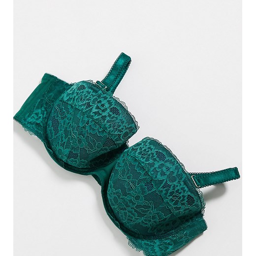 Ann Summers Curve – Sexy Lace – Zielono-granatowy biustonosz typu balkonetka-Zielony Ann Summers 100D Asos Poland