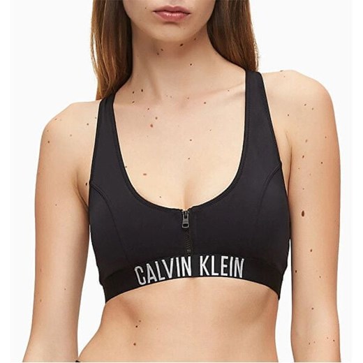 Calvin Klein Biustonosz kąpielowy damski z suwakiem Bralette-Rp KW0KW00918-BEH Pvh Black (Wielkość XS) Calvin Klein L Mall