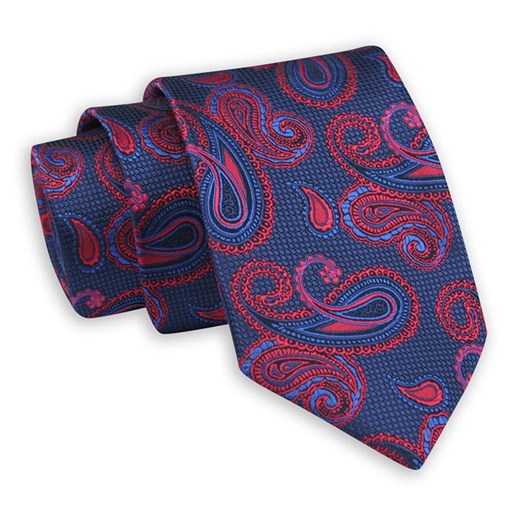 Krawat czerwony Stefano Corvali we wzór paisley 