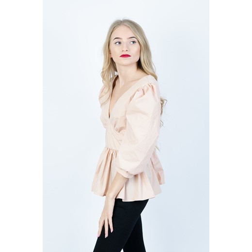 RÓŻOWA ELEGANCKA BLUZKA Z DEKOLTEM V Olika L/XL olika.com.pl