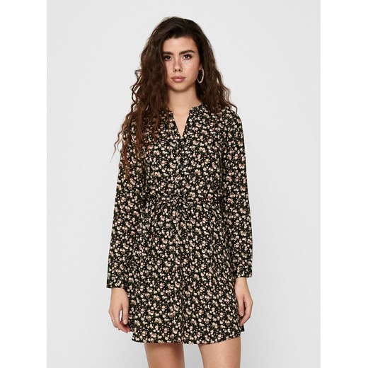 Czarna sukienka koszulowa w kwiaty ONLY Cory - XS M okazja Differenta.pl