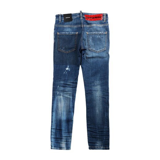 Spodnie chłopięce Dsquared2 z jeansu granatowe