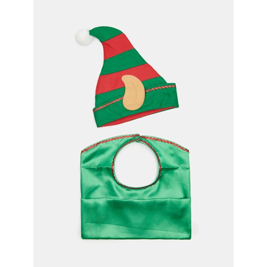 Sinsay - Peleryna i czapka elfa - Zielony Sinsay Jeden rozmiar Sinsay