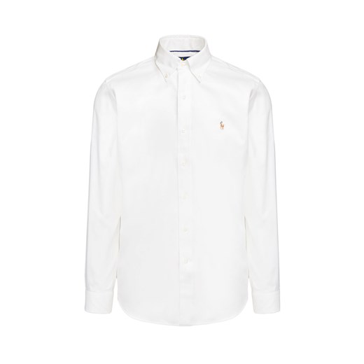 Polo Ralph Lauren koszula męska gładka biała z długim rękawem 