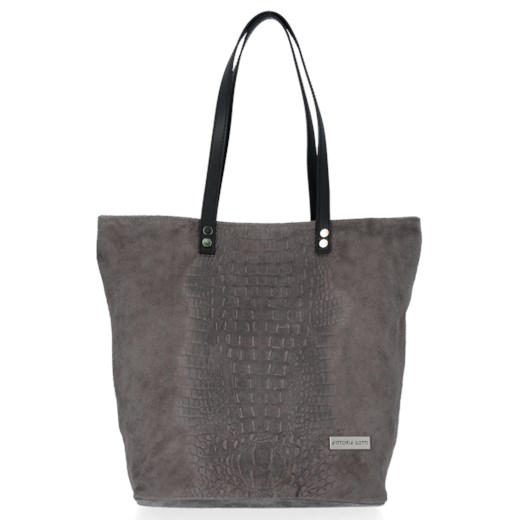 Shopper bag Vittoria Gotti mieszcząca a4 skórzana elegancka 