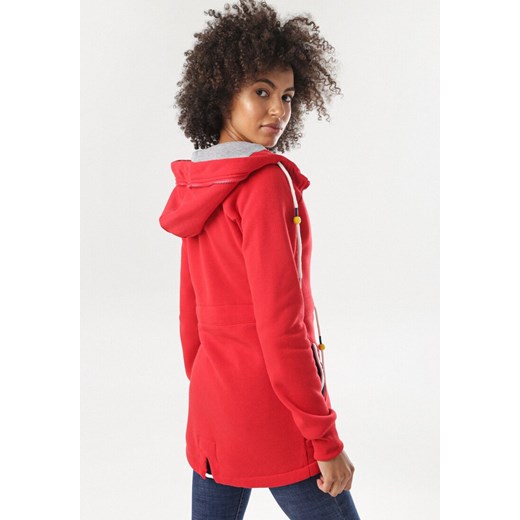 Czerwona Bluza Lilise XL Born2be Odzież