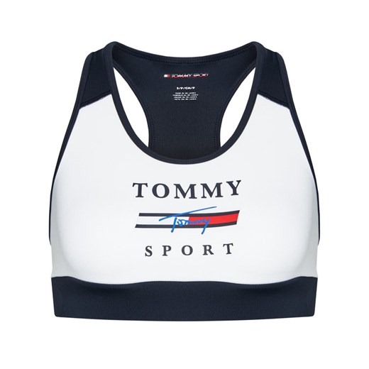 Tommy Sport Biustonosz top Graphics Mid Support S10S100696 Biały Tommy Sport S MODIVO