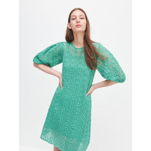 Reserved - Dzianinowa sukienka - Zielony Reserved S okazja Reserved