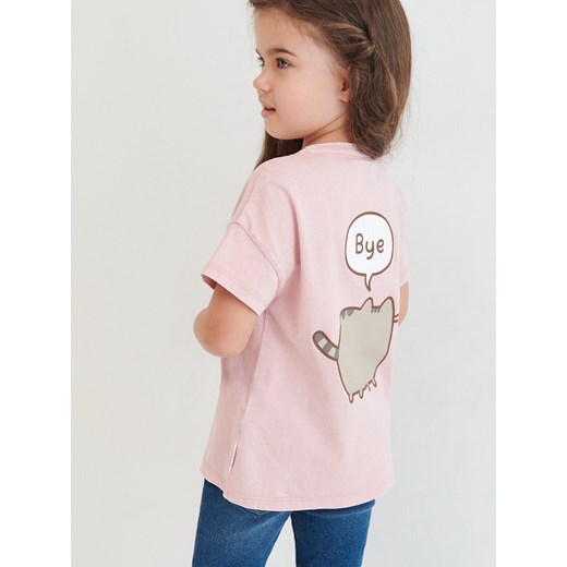 Reserved - T-shirt z nadrukiem Pusheen - Różowy Reserved 164 Reserved