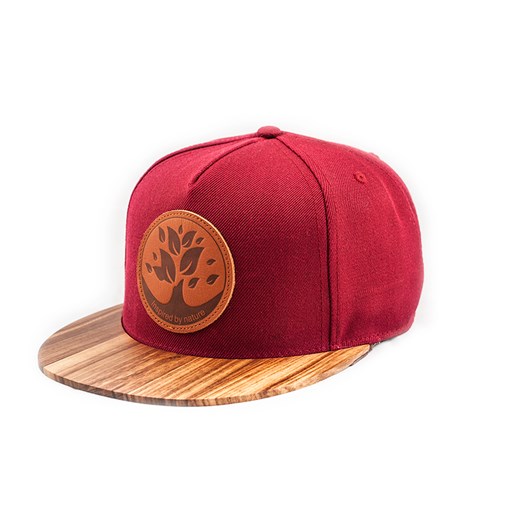 Snapback Zebrano Czerwony Woodfi Woodfi