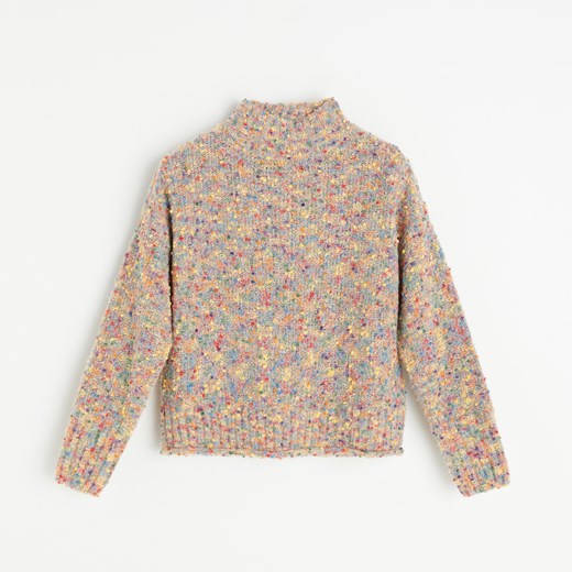 Reserved - Kolorowy sweter z półgolfem - Wielobarwny Reserved L Reserved