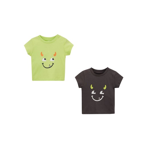 Koszulka niemowlęca (2 szt.), bawełna ekologiczna | bonprix 56/62 okazja bonprix