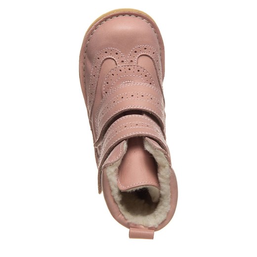 Buty zimowe dziecięce Pom Pom różowe ze skóry 