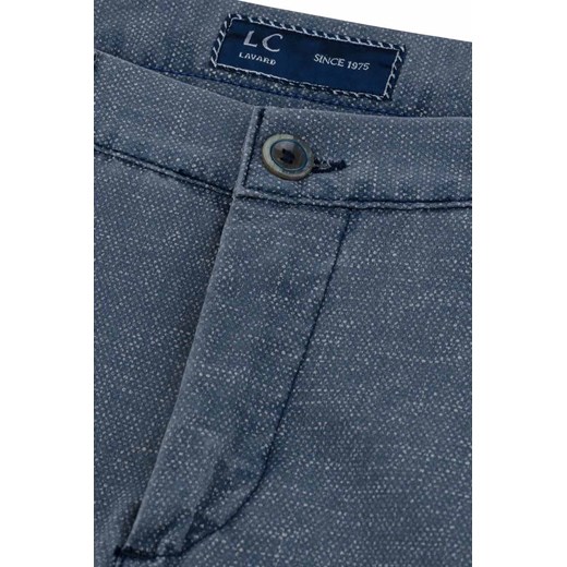 Szare spodnie męskie Chinos PBT w oryginalny mikro wzór 60130 Lavard 50/86 promocja Lavard