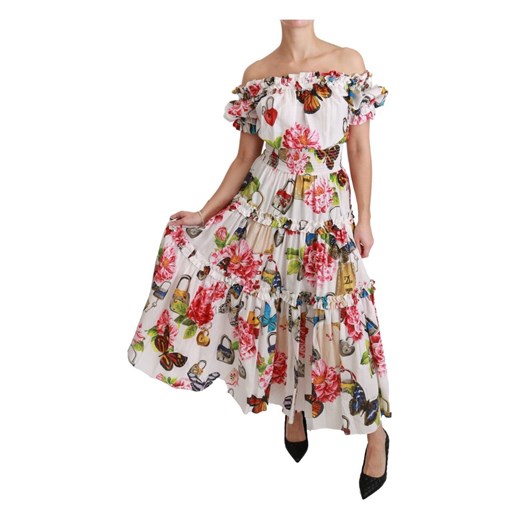 Sukienka Dolce & Gabbana wielokolorowa z krótkimi rękawami 