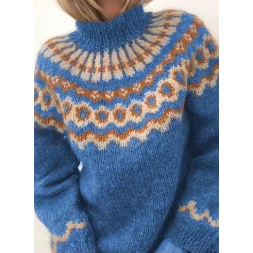 Sweter damski Sandbella z golfem z dzianiny
