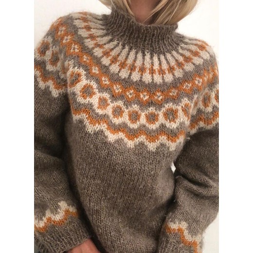 Sandbella sweter damski brązowy 