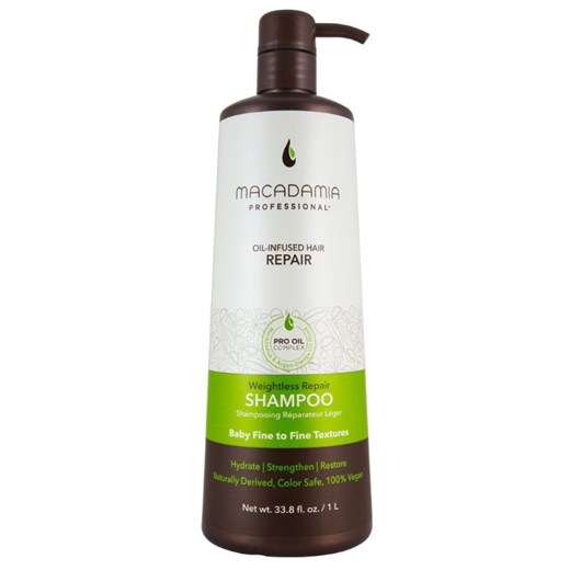 Macadamia Weightless Repair | Nawilżająco-regenerujący szampon do włosów cienkich 1000ml Macadamia Estyl.pl