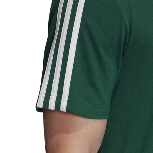 Zielony t-shirt męski Adidas bawełniany z krótkim rękawem 
