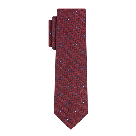 Krawat jedwabny bordowy w paisley EM 14 Em Men`s Accessories wyprzedaż EM Men's Accessories
